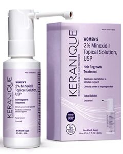 Keranique Hair Regrowth Therapy for Ladies – 2% Minoxidil for Hair Development & Thickening – Topical Alternative Scalp Treatment method for Hair Decline & Thinning w/ Precision Spray Applicator – 2 Fl Oz